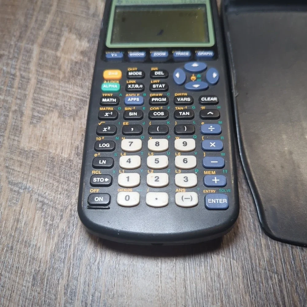 Texas Instruments TI-83 Plus Graphing Black Calculator With Cover Tested Working